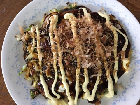 ハム玉お好み焼き!お家で簡単お好み焼き♪